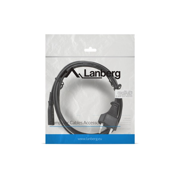 Lanberg CA-C7CA-11CC-0018-BK 320 C7 EURO 2,5A VDE fekete tápkábel 1,8m