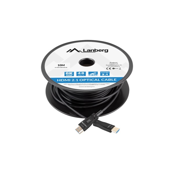 Lanberg CA-HDMI-30FB-0100-BK 10m 8K 60Hz HDMI fekete kábel