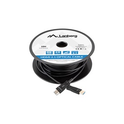 Lanberg CA-HDMI-30FB-0100-BK 10m 8K 60Hz HDMI fekete kábel