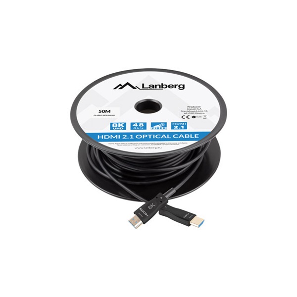 Lanberg CA-HDMI-30FB-0500-BK 50m HDMI 2.1 apa-apa fekete AOC kábel