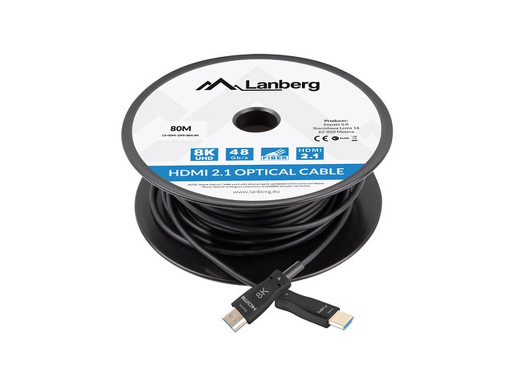 Lanberg CA-HDMI-30FB-0800-BK 80m 8K 60Hz HDMI fekete kábel