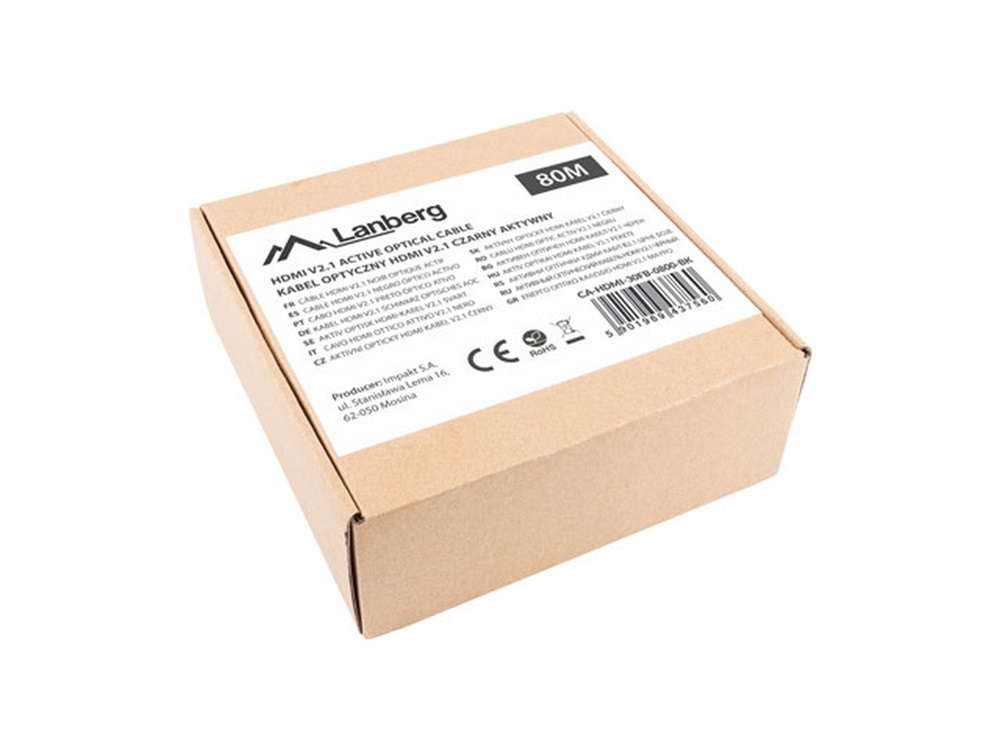 Lanberg CA-HDMI-30FB-0800-BK 80m 8K 60Hz HDMI fekete kábel