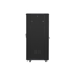 Lanberg FA01-6832-12B 32U SZÉL:600mm MÉLY:800mm MAG:1603mm összeszerelt üvegajtós fekete rack szekrény