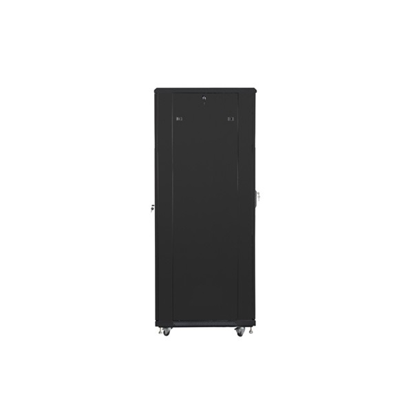 Lanberg FA01-8842-23B 19" 42U SZÉL:800mm MÉLY:800mm MAG:2047mm összeszerelt hálós fémajtós fekete rack szekrény