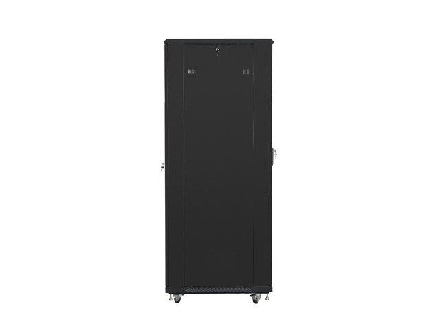 Lanberg FA01-8842-23B 19" 42U SZÉL:800mm MÉLY:800mm MAG:2047mm összeszerelt hálós fémajtós fekete rack szekrény
