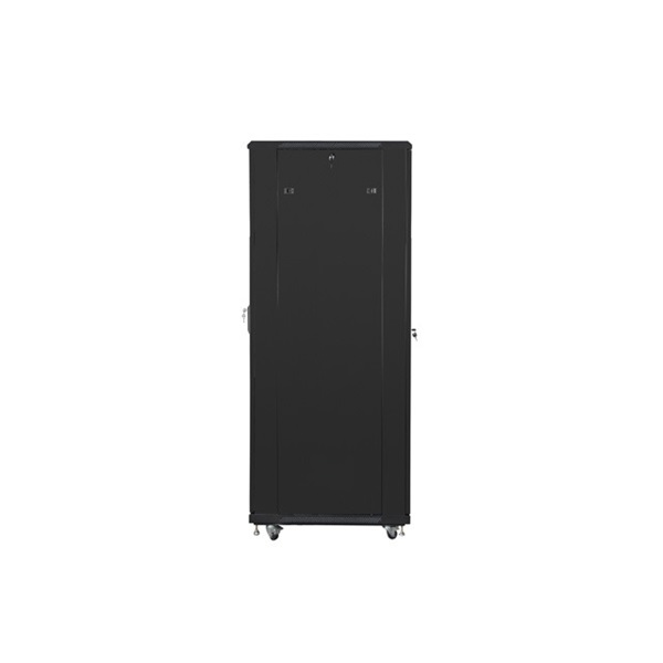 Lanberg FA01-8842-23B 19" 42U SZÉL:800mm MÉLY:800mm MAG:2047mm összeszerelt hálós fémajtós fekete rack szekrény