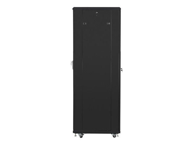 Lanberg FF01-6842-23B 19" 42U SZÉL:600mm MÉLY:800mm MAG:2047mm lapraszerelt LCD hálós fémajtós fekete rack szekrény