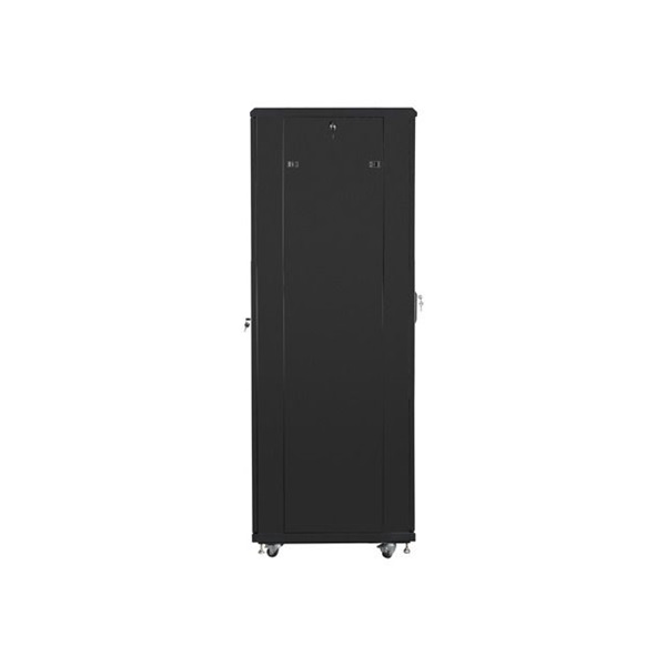 Lanberg FF01-6842-23B 19" 42U SZÉL:600mm MÉLY:800mm MAG:2047mm lapraszerelt LCD hálós fémajtós fekete rack szekrény