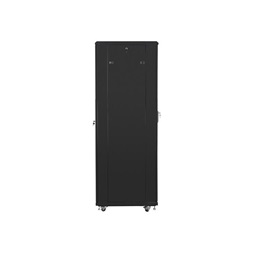 Lanberg FF01-6842-23B 19" 42U SZÉL:600mm MÉLY:800mm MAG:2047mm lapraszerelt LCD hálós fémajtós fekete rack szekrény