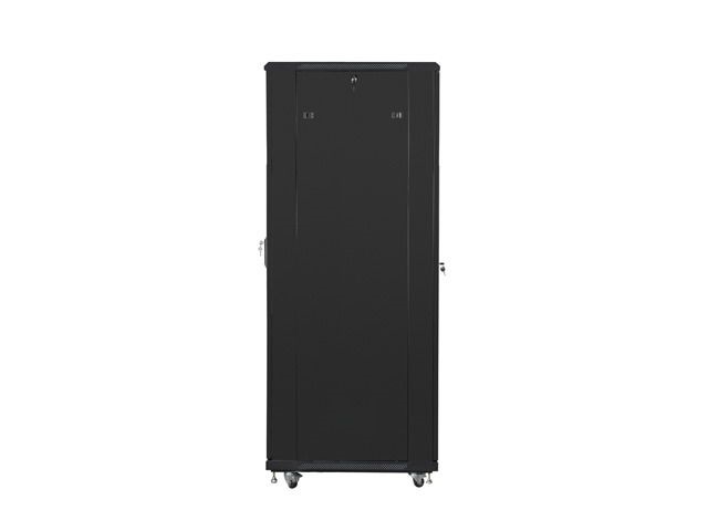 Lanberg FF01-8842-23B 19" 42U SZÉL:800mm MÉLY:800mm MAG:2047mm lapraszerelt hálós fémajtós fekete rack szekrény
