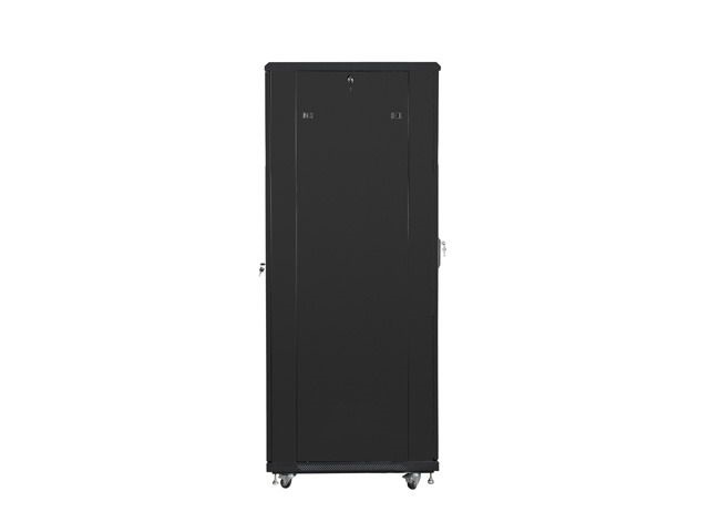 Lanberg FF01-8842-23B 19" 42U SZÉL:800mm MÉLY:800mm MAG:2047mm lapraszerelt hálós fémajtós fekete rack szekrény
