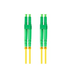 Lanberg FO-LALA-SD11-0010-YE duplex optikai patch kábel 4xLC/APC csatlakozóval, duplex 9/125 LSZH, 1m