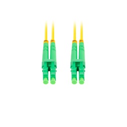 Lanberg FO-LALA-SD11-0010-YE duplex optikai patch kábel 4xLC/APC csatlakozóval, duplex 9/125 LSZH, 1m