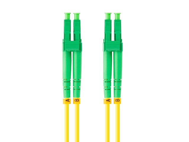 Lanberg FO-LALA-SD11-0020-YE duplex optikai patch kábel 4xLC/APC csatlakozóval, duplex 9/125 LSZH, 2m
