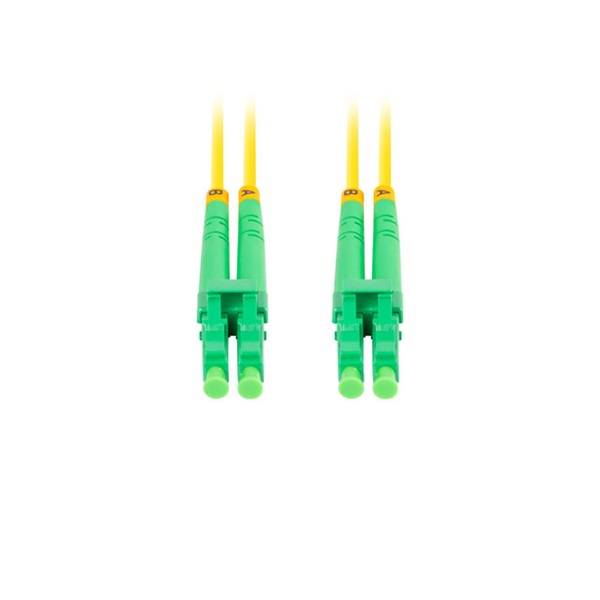 Lanberg FO-LALA-SD11-0020-YE duplex optikai patch kábel 4xLC/APC csatlakozóval, duplex 9/125 LSZH, 2m