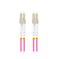Lanberg FO-LULU-MD41-0050-VT duplex optikai patch kábel 4xLC/UPC csatlakozóval, 50/125 LSZH OM4, 5m