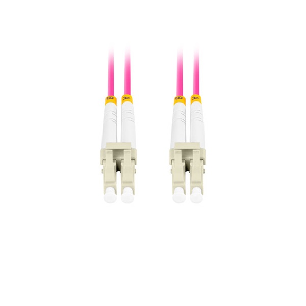 Lanberg FO-LULU-MD41-0050-VT duplex optikai patch kábel 4xLC/UPC csatlakozóval, 50/125 LSZH OM4, 5m