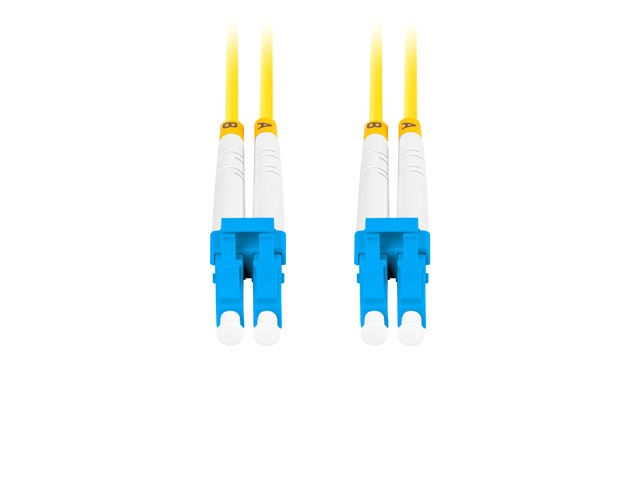 Lanberg FO-LULU-SD11-0010-YE duplex optikai patch kábel 4xLC/UPC csatlakozóval, duplex 9/125 LSZH, 1m