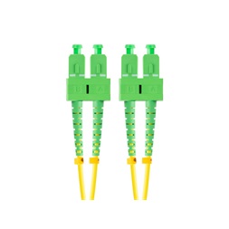 Lanberg FO-SASA-SD11-0010-YE duplex optikai patch kábel 4xSC/APC csatlakozóval, duplex 9/125 LSZH, 1m