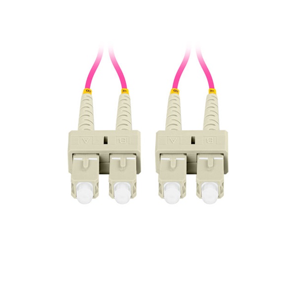 Lanberg FO-SUSU-MD41-0010-VT duplex optikai patch kábel 4xSC/UPC csatlakozóval, 50/125 LSZH OM4, 1m