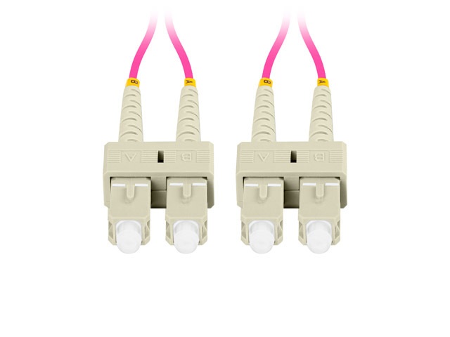 Lanberg FO-SUSU-MD41-0050-VT duplex optikai patch kábel 4xSC/UPC csatlakozóval, 50/125 LSZH OM4, 5m