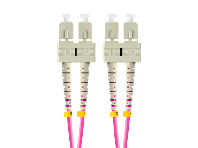 Lanberg FO-SUSU-MD41-0050-VT duplex optikai patch kábel 4xSC/UPC csatlakozóval, 50/125 LSZH OM4, 5m