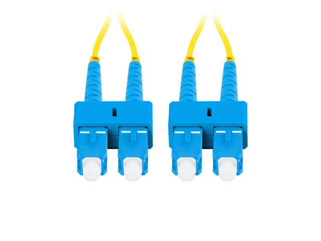 Lanberg FO-SUSU-SD11-0050-YE duplex optikai patch kábel 4xSC/UPC csatlakozóval, duplex 9/125 LSZH, 5m
