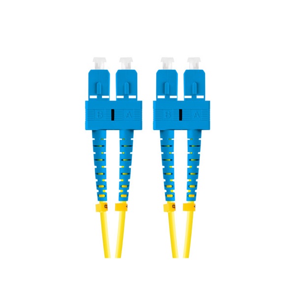 Lanberg FO-SUSU-SD11-0050-YE duplex optikai patch kábel 4xSC/UPC csatlakozóval, duplex 9/125 LSZH, 5m