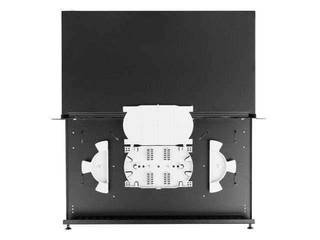 Lanberg FOP1-24SS-LDB 19" 1U 24xSC szimplex 24xLC duplex fekete optikai patch panel