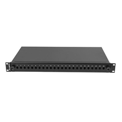 Lanberg FOP1-24ST-FCB 19" 1U 24xST vagy 24xFC fekete kihúzható optikai üres patch panel