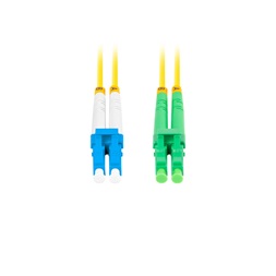 Lanberg FO-LALU-SD11-0010-YE Monomódusú duplex optikai patch kábel 2xLC/APC-2xLC/UPC csatlakozóval 1m