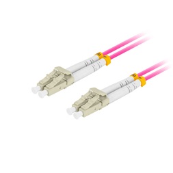 Lanberg FO-LULU-MD41-0030-VT Multimódusú OM4 duplex optikai patch kábel 4xLC/UPC csatlakozóval 3m