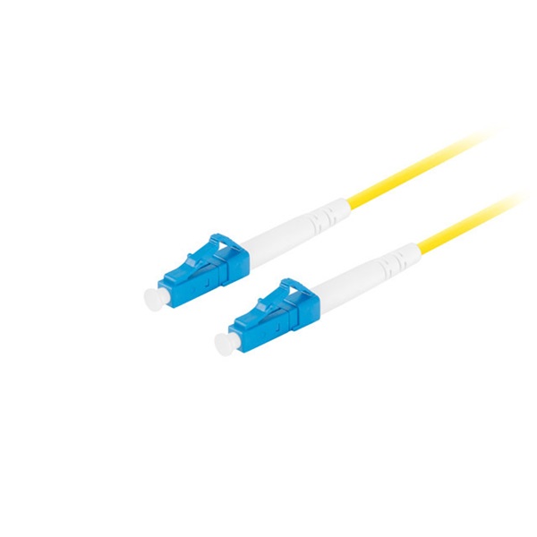 Lanberg FO-LULU-SS11-0100-YE Monomódusú szimplex optikai patch kábel 2xLC/UPC csatlakozóval 10m