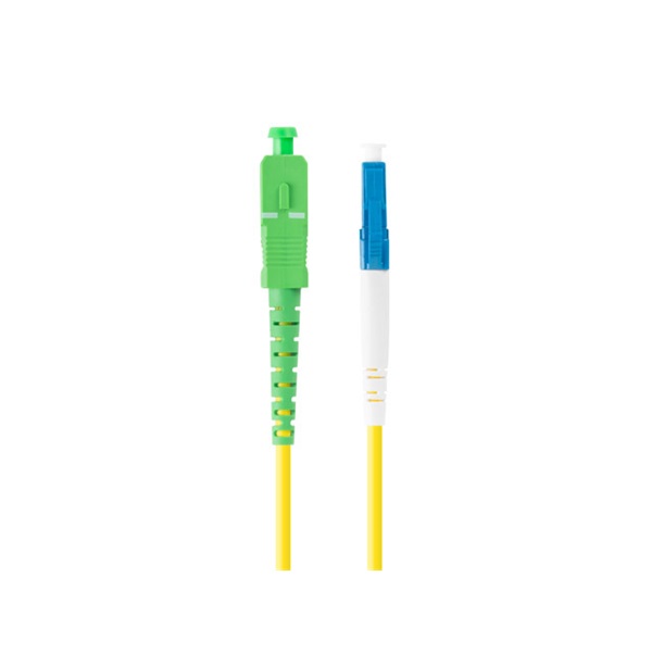 Lanberg FO-LUSA-SS11-0020-YE Monomódusú szimplex optikai patch kábel 1xLC/UPC-1xSC/APC csatlakozóval 2m