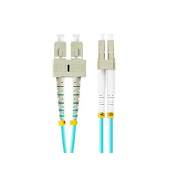 Lanberg FO-LUSU-MD31-0005-TQ Multimódusú OM3 duplex optikai patch kábel 2xLC/UPC-2xSC/UPC csatlakozóval 0,5m