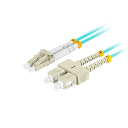 Lanberg FO-LUSU-MD31-0005-TQ Multimódusú OM3 duplex optikai patch kábel 2xLC/UPC-2xSC/UPC csatlakozóval 0,5m