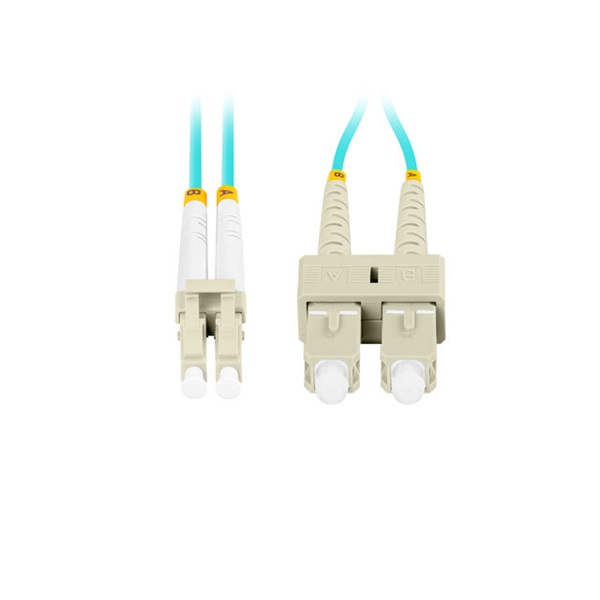 Lanberg FO-LUSU-MD31-0050-TQ Multimódusú OM3 duplex optikai patch kábel 2xLC/UPC-2xSC/UPC csatlakozóval 5m