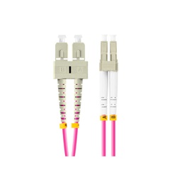 Lanberg FO-LUSU-MD41-0020-VT Multimódusú OM4 duplex optikai patch kábel 2xLC/UPC-2xSC/UPC csatlakozóval 2m