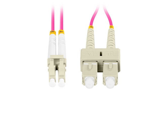 Lanberg FO-LUSU-MD41-0020-VT Multimódusú OM4 duplex optikai patch kábel 2xLC/UPC-2xSC/UPC csatlakozóval 2m