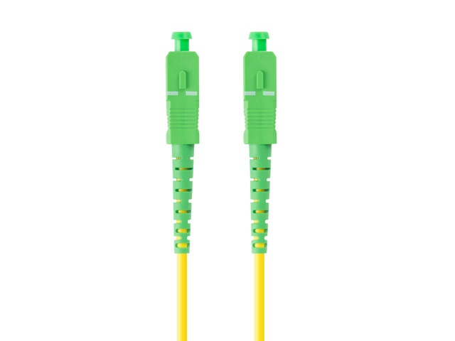 Lanberg FO-SASA-SS11-0005-YE Monomódusú szimplex optikai patch kábel 1xSC/APC-1xSC/UPC csatlakozóval 1m