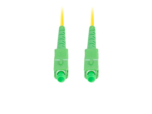 Lanberg FO-SASA-SS11-0005-YE Monomódusú szimplex optikai patch kábel 1xSC/APC-1xSC/UPC csatlakozóval 1m