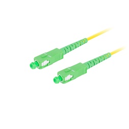 Lanberg FO-SASA-SS11-0005-YE Monomódusú szimplex optikai patch kábel 1xSC/APC-1xSC/UPC csatlakozóval 1m