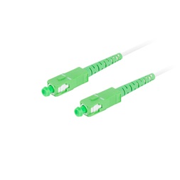 Lanberg FO-SASA-SS31-0300-WH Monomódusú szimplex optikai patch kábel 2xSC/APC csatlakozóval 30m