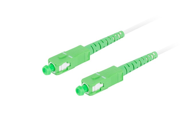 Lanberg FO-SASA-SS31-0350-WH Monomódusú szimplex optikai patch kábel 2xSC/APC csatlakozóval 35m