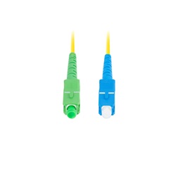 Lanberg FO-SASU-SS21-0010-YE Monomódusú szimplex optikai patch kábel 1xSC/APC-1xSC/UPC csatlakozóval 1m