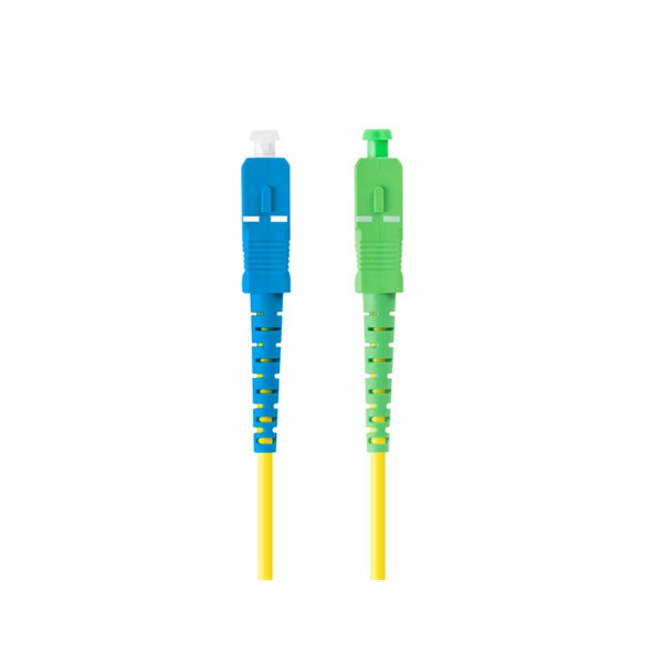 Lanberg FO-SASU-SS21-0020-YE Monomódusú szimplex optikai patch kábel 1xSC/APC-1xSC/UPC csatlakozóval 2m