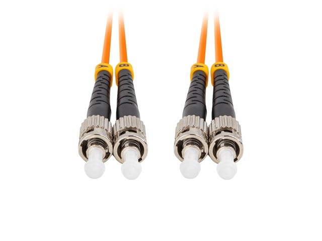 Lanberg FO-STST-MD21-0010-OG Multimódusú OM2 duplex optikai patch kábel 2xST/UPC csatlakozóval 1m