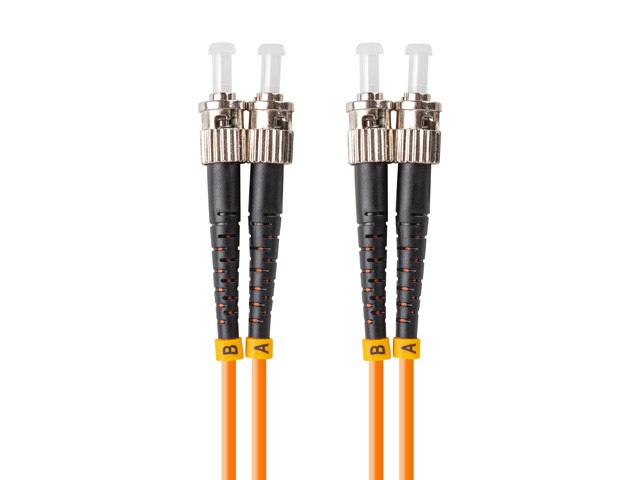 Lanberg FO-STST-MD21-0010-OG Multimódusú OM2 duplex optikai patch kábel 2xST/UPC csatlakozóval 1m