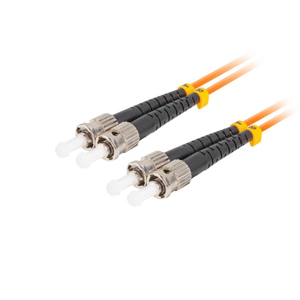 Lanberg FO-STST-MD21-0010-OG Multimódusú OM2 duplex optikai patch kábel 2xST/UPC csatlakozóval 1m
