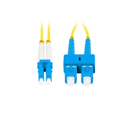 Lanberg FO-SULU-SD11-0030-YE Monomódusú duplex optikai patch kábel 2xSC/UPC-2xLC/UPC csatlakozóval 3m